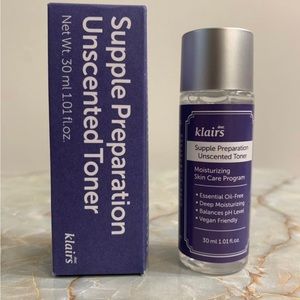 Klairs Supple Preparation Facial Toner, travel size/deluxe mini, NEW